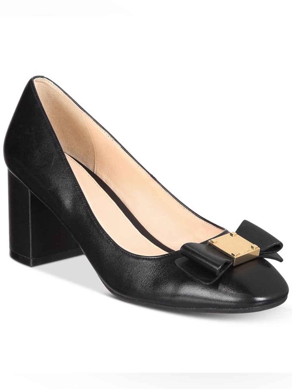 Women’s COLE HAAN black block heel bow detail pumps- Size 6